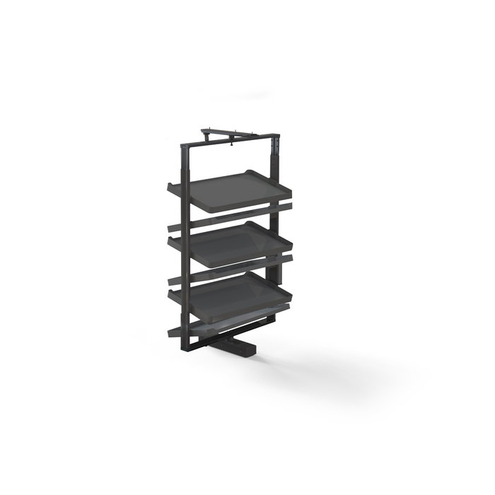 Emuca Rangement de chaussures pivotant Quartz Titane Emuca Rangement de chaussures pivotant Quartz Titane