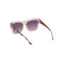 Guess Lunettes de soleil GU00113 57Z - Monture plastique beige brillant, verres violet dégradé, carré femme 55 mm