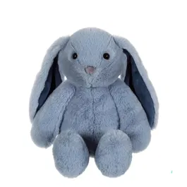 Gipsy Toys Trendy Bunny - Peluche lapin bleu jeans 28 cm, oreilles tombantes, compagnon de jeu et de dodo, idée cadeau enfant
