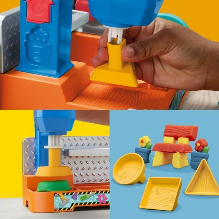 Playdoh Mon petit bricoleur, coffret de pâte à modeler avec accessoires
