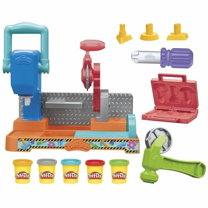 Playdoh Mon petit bricoleur, coffret de pâte à modeler avec accessoires
