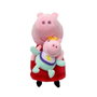 Bandai Peluche Peppa Pig avec Bébé 25 cm + 10 cm - COP8402