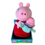 Bandai Peluche Peppa Pig avec Bébé 25 cm + 10 cm - COP8402