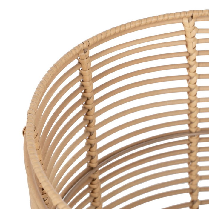 BigBuy Home Lot de 3 paniers en résine Naturel