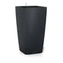 Lechuza Cubico Color 40 Pot de fleurs - 31 L, 39.5 x 39.5 x 75.5 cm, kit complet, gris ardoise - Usage intérieur et extérieur