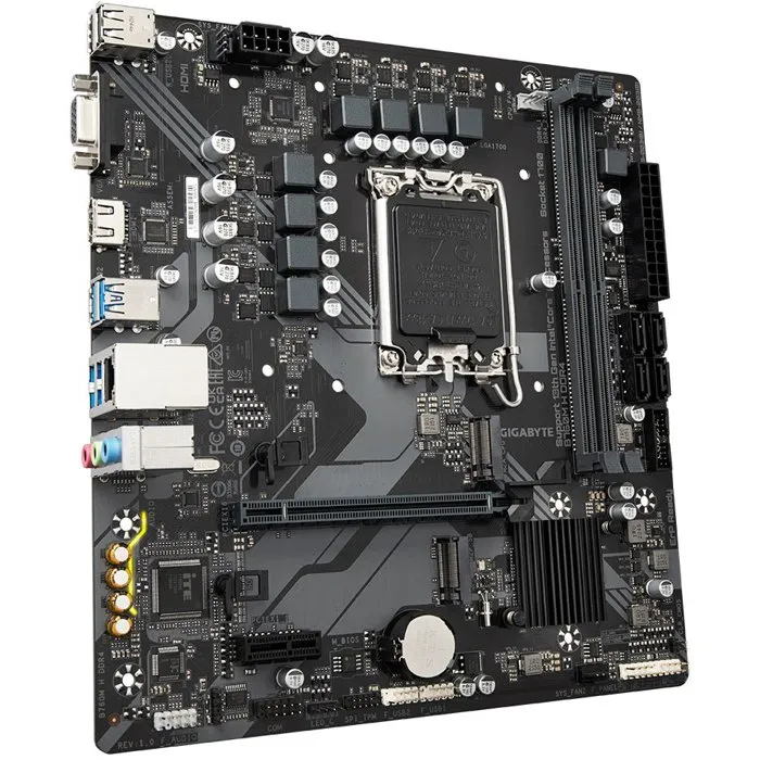 Gigabyte Carte mère B760M H DDR4 - Micro-ATX - Chipset Intel B760 - Compatible DDR4 - Pour PC bureautique, multimédia et gaming
