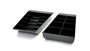 apg Cash Drawer ECD330B Tiroir-caisse avec insert à plat pour 8 pièces et 5 billets incliné
