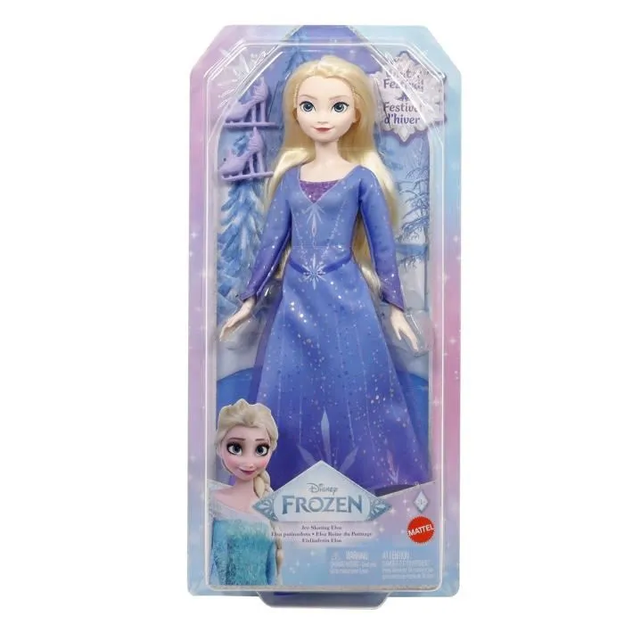 Disney Frozen JBG53 - Poupée Elsa de La Reine des Neiges : Le Festival de l'Hiver avec Tenue de Patinage Articulée