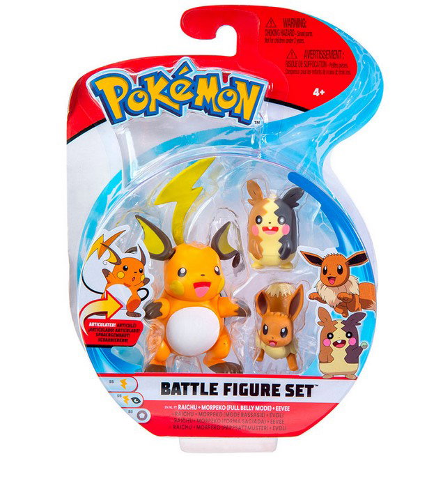 Jazwares Multipack de 3 Figurines Pokémon Aléatoire