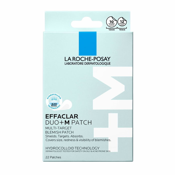 La Roche Posay Effaclar Duo + M Patchs invisibles anti-imperfections et anti-marques, 22 unités