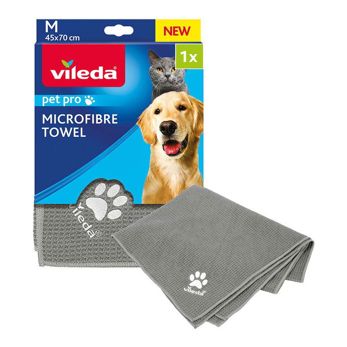 Serviette en Microfibre Vileda 172650 Gris M 45 x 70 cm Serviette en Microfibre Vileda 172650 Gris M 45 x 70 cm