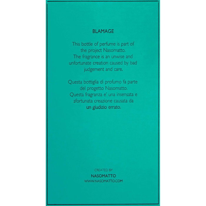 Nasomatto BLAMAGE Extrait de Parfum Unisexe 30 ml - Notes Boisé, Cuir et Fleur de Bouleau