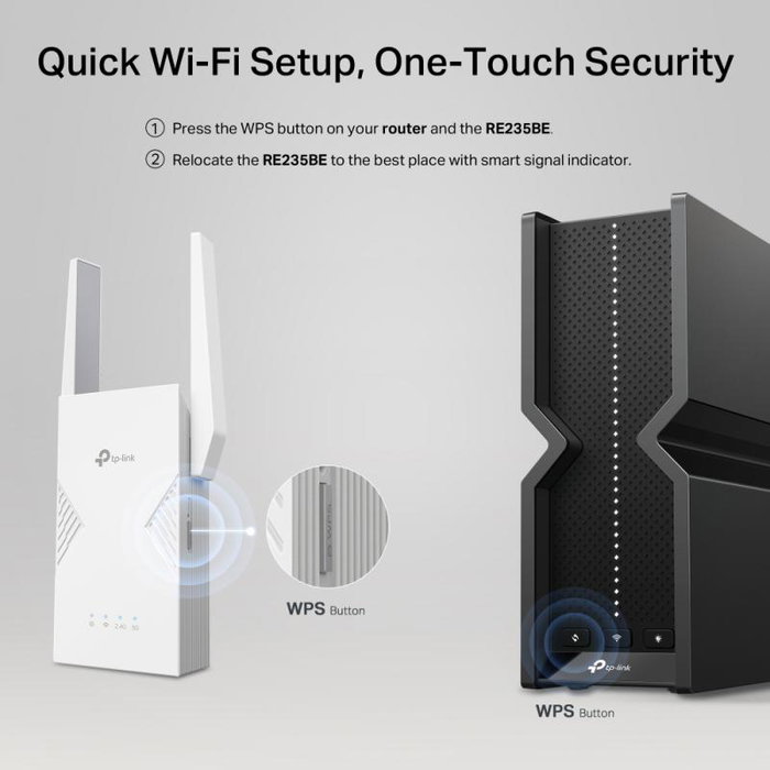 TP-Link RE235BE Wi-Fi 7 Range Extender 2.5GbE TP-Link RE235BE Wi-Fi 7 Range Extender 2.5GbE