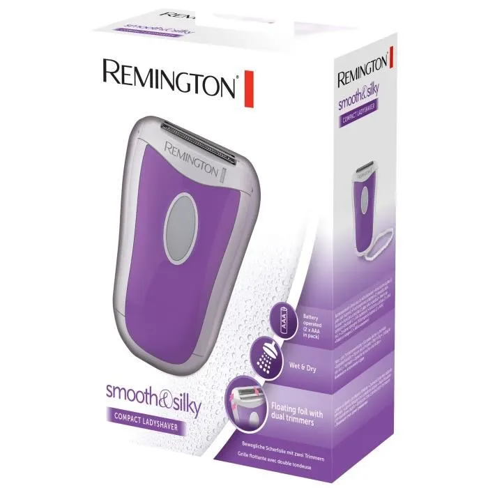 Remington WSF4810 Rasoir Électrique Femme, Corps Doux et Soyeux, Imperméable, Compact, Fonctionne à Piles
