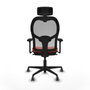 Piqueras y Crespo Chaise de Bureau avec Appui-tête Jorquera 3D036G2 Orange Foncé