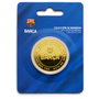 MOCILAB - Monnaie Commémorative FC Barcelone Barça en Alliage Zamak Doré avec Gravure Relief - Collection Sans Valeur Faciale dans Capsule Acrylique