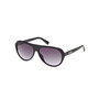 Guess Gafas GU00125 02B Lunettes de Soleil Aviateur Homme Noir Gris 60mm