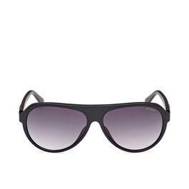 Guess Gafas GU00125 02B Lunettes de Soleil Aviateur Homme Noir Gris 60mm