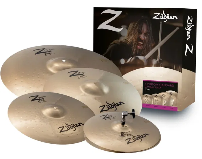 Zildjian Z Custom Standard Pack de Cymbales 14" 16" 18" 20" - Jeu de Cymbales pour Metal Hard Rock Punk