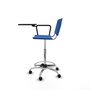 PIQUERAS Y CRESPO Tabouret Robledo Pivotant Bleu avec Structure Chromée