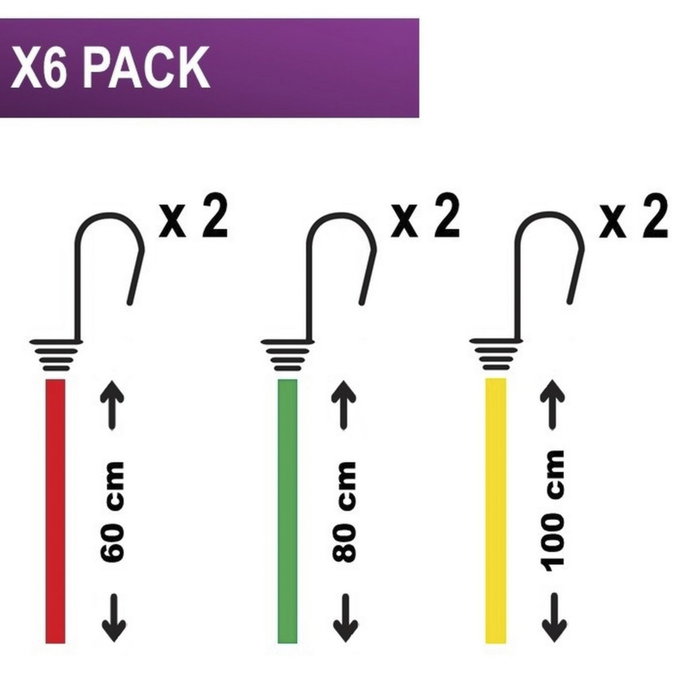 Master Lock Lot de 6 poulpes de sécurité avec crochets à double fil de fer Master Lock Lot de 6 poulpes de sécurité avec crochets à double fil de fer