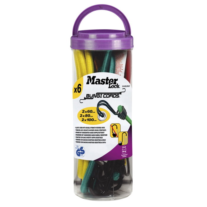 Master Lock Lot de 6 poulpes de sécurité avec crochets à double fil de fer Master Lock Lot de 6 poulpes de sécurité avec crochets à double fil de fer