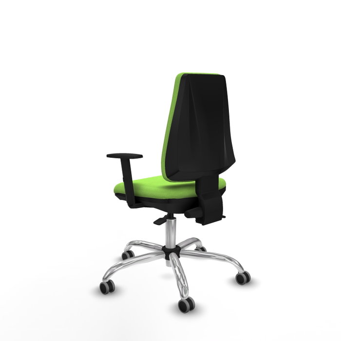 PIQUERAS Y CRESPO Chaise Elche Asynchrone Tissu Vert pistache Structure chromée