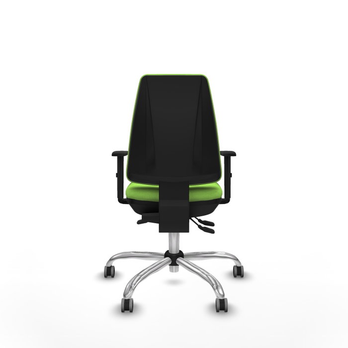PIQUERAS Y CRESPO Chaise Elche Asynchrone Tissu Vert pistache Structure chromée