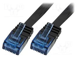 LOGILINK Câble Ethernet Patch Cord Cat 6 U/UTP RJ45 0,5m Noir
