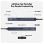 Hyper Hub USB-C 10-en-1 140W PD3.1 HDMI RJ45 SD/MicroSD 3.5mm