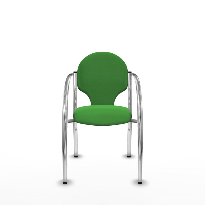 Silla Hellín tapizada con Tela color Verde. Brazos fijos Silla Hellín tapizada con Tela color Verde. Brazos fijos