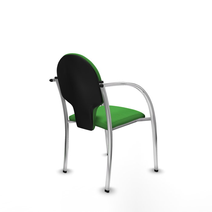 Silla Hellín tapizada con Tela color Verde. Brazos fijos Silla Hellín tapizada con Tela color Verde. Brazos fijos