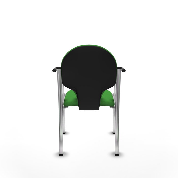 Silla Hellín tapizada con Tela color Verde. Brazos fijos Silla Hellín tapizada con Tela color Verde. Brazos fijos