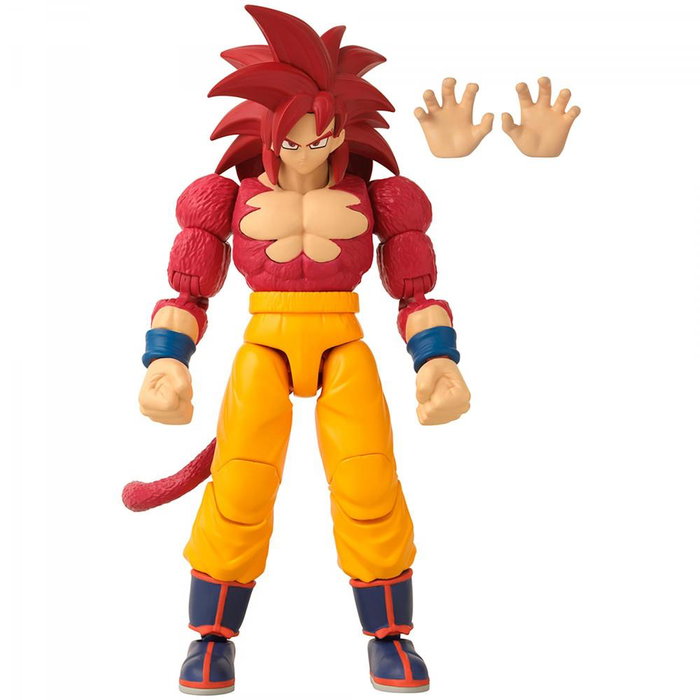 Bandai Dragon Stars Figurine SS4 Goku Daima – Action Figure Articulée 17 Points, avec Mains Interchangeables