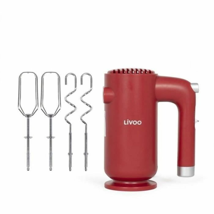 Livoo Batteur électrique DOP243R Rouge, 250 W, 5 vitesses