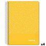 Cahier Imprex Jaune A5 80 Volets (4 Unités)