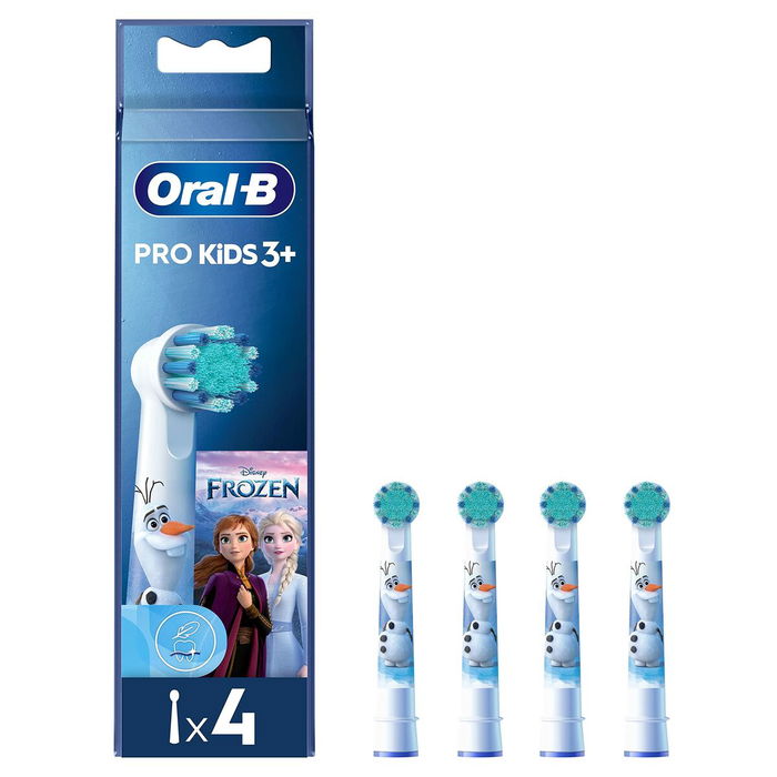 Oral-B Pack de 4 Brossettes de Rechange Disney La Reine des Neiges pour Brosse Électrique - Enfants 3+ - Filaments Extra-Souples