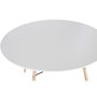 Table de Salle à Manger Home ESPRIT Blanc Noir Naturel Bouleau Bois MDF 120 x 120 x 74 cm