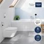 GROHE - Cuvette WC suspendue compact Euro Ceramic - Porcelaine vitrifiée - Sortie horizontale - Sans bride - Blanc