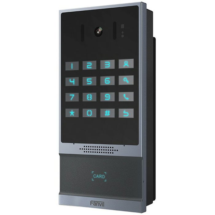 Fanvil i64 Interphone vidéo IP extérieur avec caméra 2 MP, vision nocturne, angle 120°, audio, RFID, PoE, IP67, aluminium