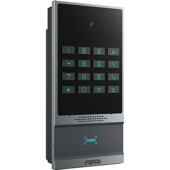 Fanvil i64 Interphone vidéo IP extérieur avec caméra 2 MP, vision nocturne, angle 120°, audio, RFID, PoE, IP67, aluminium
