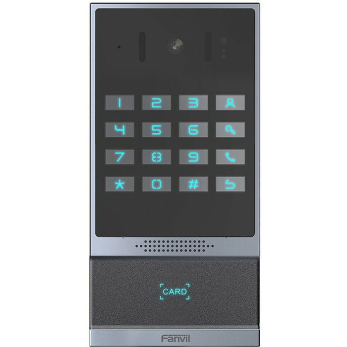 Fanvil i64 Interphone vidéo IP extérieur avec caméra 2 MP, vision nocturne, angle 120°, audio, RFID, PoE, IP67, aluminium