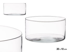 GIFTDECOR Tarrine Cylindre en Verre Transparent 20cm x 10cm