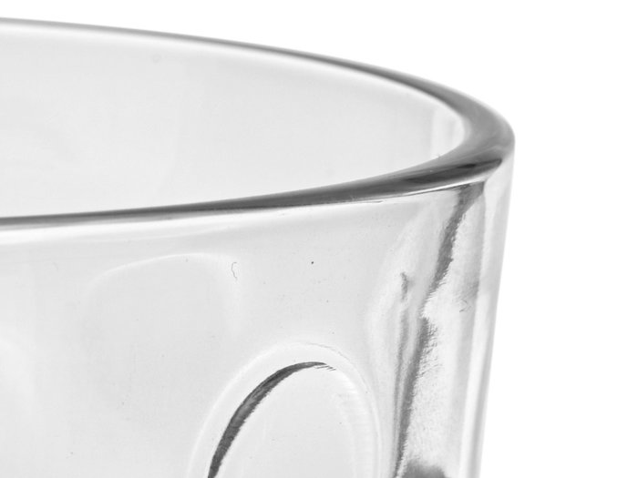 Vivalto Lot de 4 Verres en Verre Points 360 ml Transparent 8,5 x 9,8 x 16,5 cm (Set de 6)