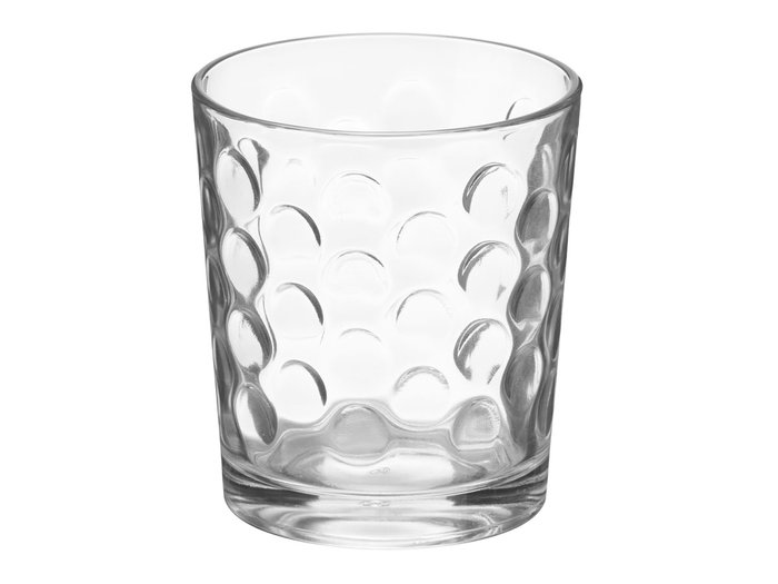 Vivalto Lot de 4 Verres en Verre Points 360 ml Transparent 8,5 x 9,8 x 16,5 cm (Set de 6)