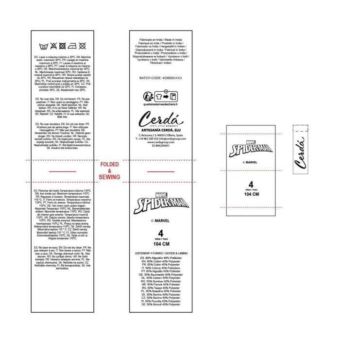 Sweat à capuche enfant Spider-Man Bleu