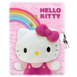 Hello Kitty Journal Peluche pour Enfants - Format 21 x 15.5 cm