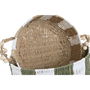 Set de basket Home ESPRIT Vert Crème Tropical 35 X 35 X 16 CM (2 Pièces)