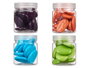 GIFTDECOR Lot de 48 Pierres de Rivière 4 Couleurs Vives (280g) de décoration, Bleu, Violet, Orange, Vert