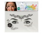 Atosa Tatouage facial noir avec motif floral et détails arabesques
